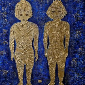 Old Civilization 1,  Mixed med. On canvas 30"x30"