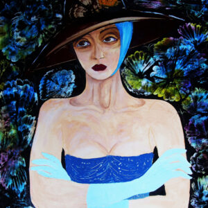 Flowers 1 mixed med. on paper 28x22 inches