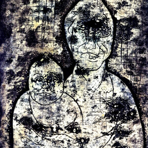 Mother and Son Mixed med. on paper 24x18 inches