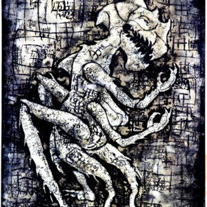 My ex-girlfriend Mixed med.on paper 24x18 inches