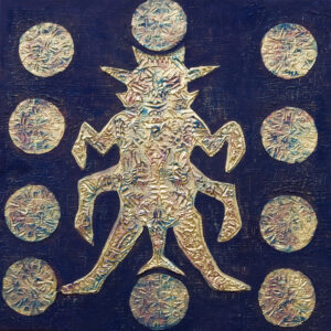 Planets Mixed med. on canvas 24x24 inches