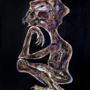 Thinking about the Future Mixed med. on paper 28x22 inches