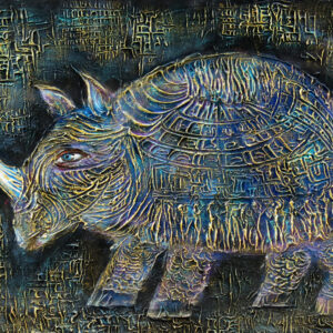 Thoughts Mixed med. on canvas 22x28 inches