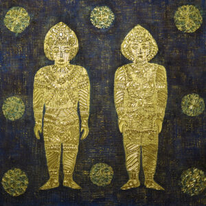 Two Mixed med. on canvas 36x36 inches