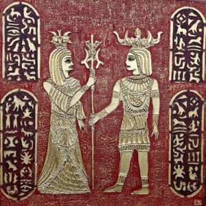 Old Civilization 3, Mixed med. On canvas 24"x24"