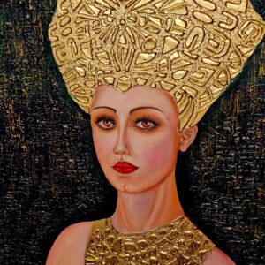 Portrait 2 Mixed med. on canvas 28×22 inches